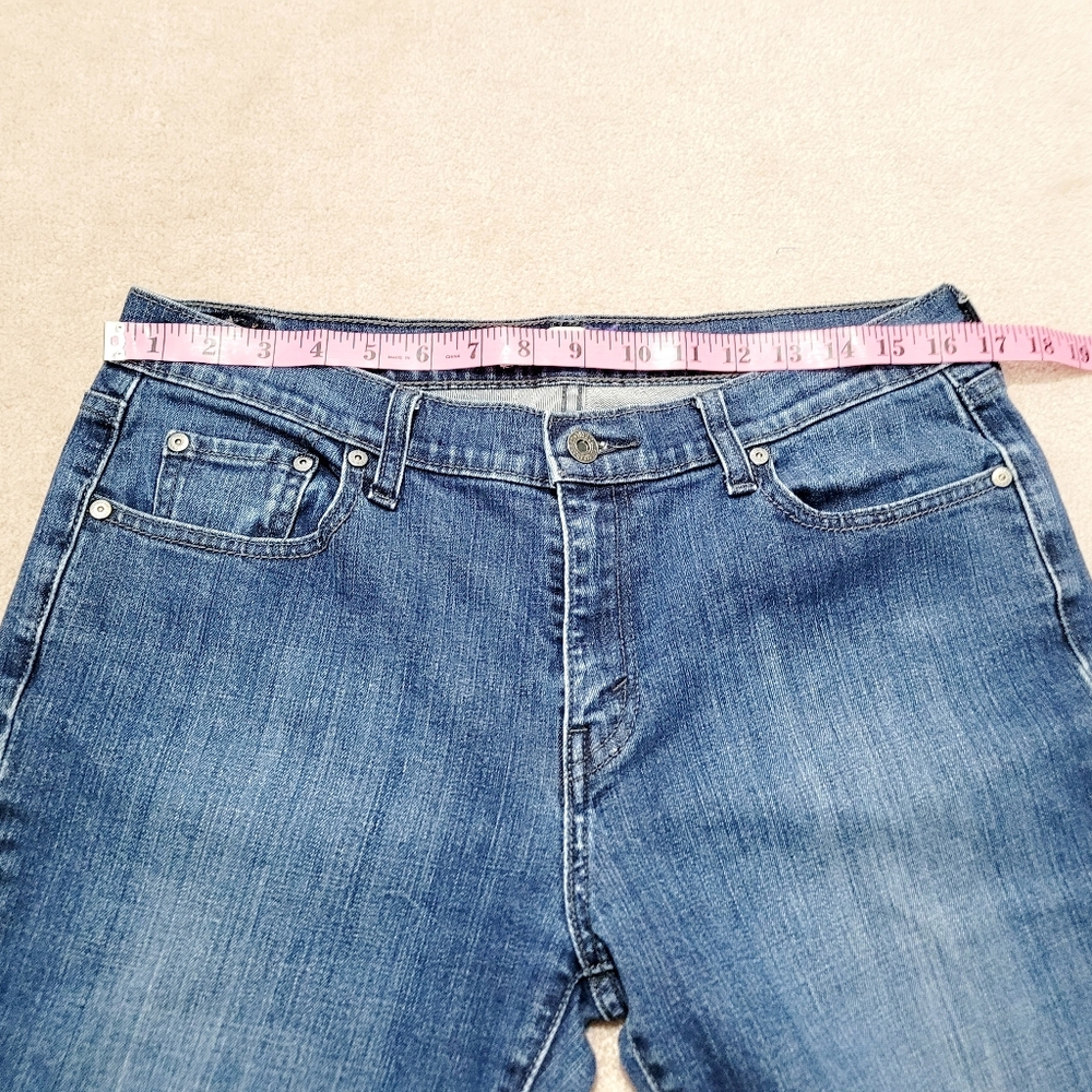 Levi’s 515 Bootcut Jeans Women’s Size 12 S Blue Denim Stretch Studded Pockets - Picture 7 of 15